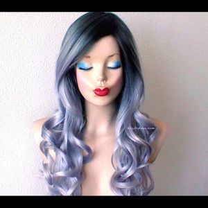 Blue/gray/purple full wig!!