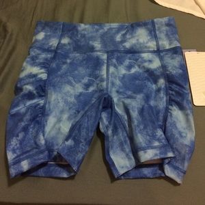 Light blue speed track shorts