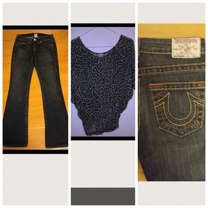 BUNDLE!!! True Religion Jeans And leopard Shirt