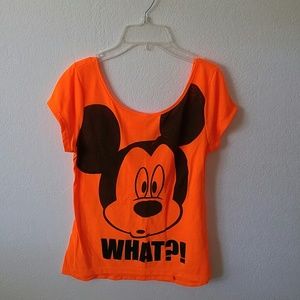 Orange Disney Mickey mouse top