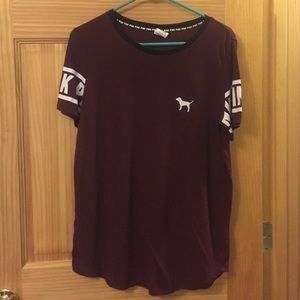 PINK Burgundy Tee