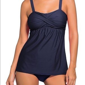 Adorable navy blue tankini