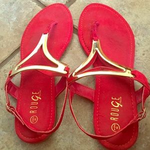 Red sandals