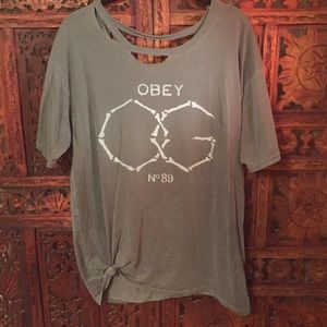 Deconstructed Oversized Obey Tee