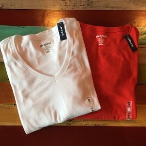Old Navy Perfect Crew & Perfect V-Neck Tees