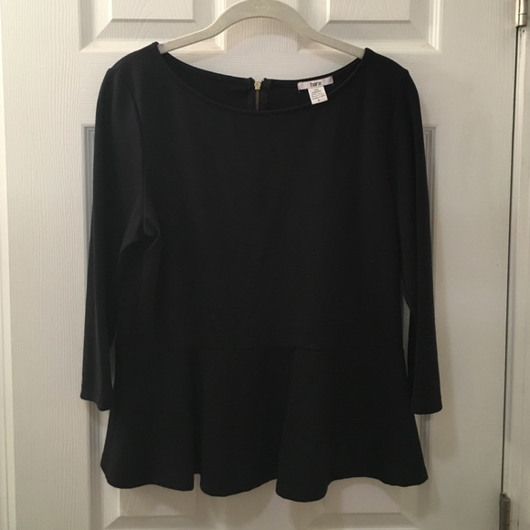 Black peplum top