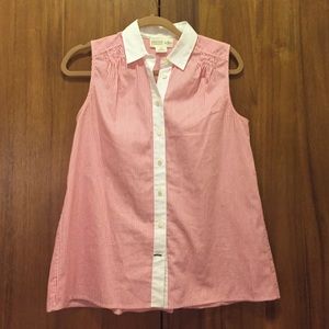 kate spade striped sleeveless buttondown shirt, SM