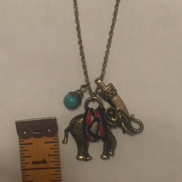 SUBMIT ANY OFFER! Boho Elephant Charm Necklace - Picture 3 of 4