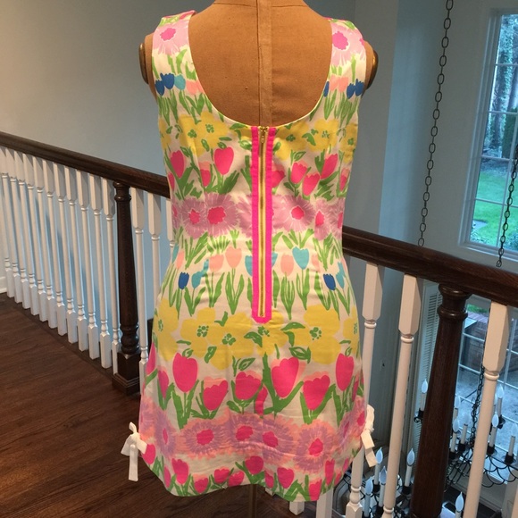 Lilly Pulitzer Delia Dress Multi Floral Line Dance - Picture 3 of 4