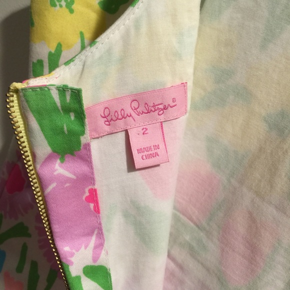Lilly Pulitzer Delia Dress Multi Floral Line Dance - Picture 4 of 4