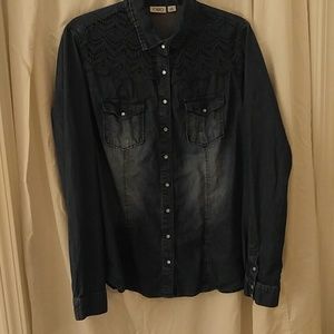 Button down denim shirt