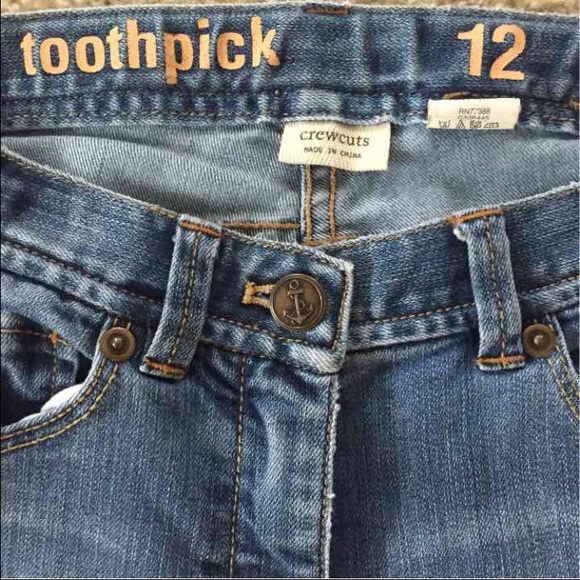 Crewcuts Toothpick Denim Blue Girls SZ 12 Jeans - Picture 3 of 4