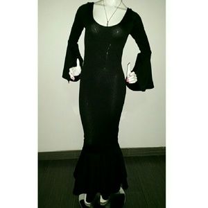 *MADE TO ORDER*"Gothic" formal gown with bell sleeves and bottom