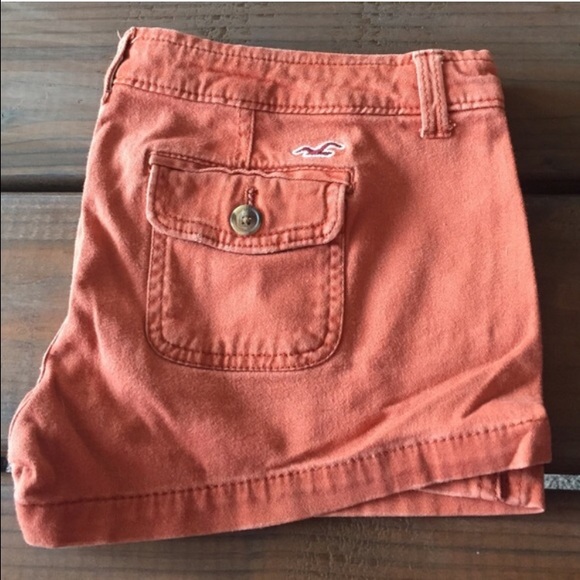 Orange Hollister shorts