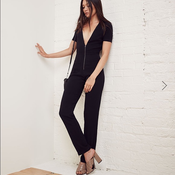 Reformation Farah Jumpsuit Black