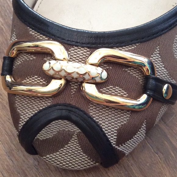 Coach peep toe wedges - Picture 2 of 4