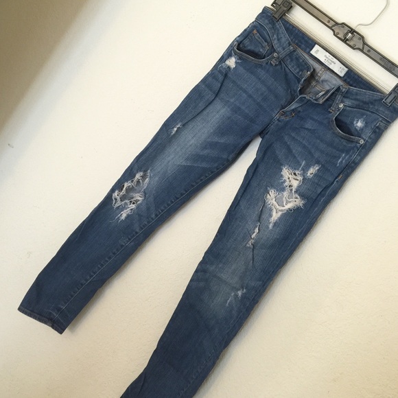 Abercrombie & Fitch Distressed Skinny Jeans - Picture 2 of 4