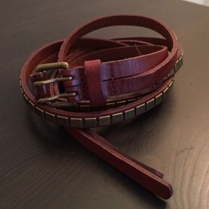 GAP studded brown leather belt