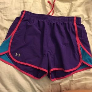 Colorful Under Armour semi fitted workout shorts