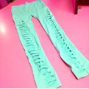 Ripped Blue Leggings