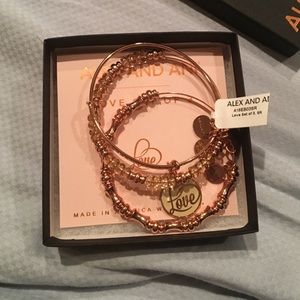 ALEX AND ANI LOVE SET OF 3 BRACELETS