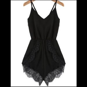 NWOT Black Lace Romper