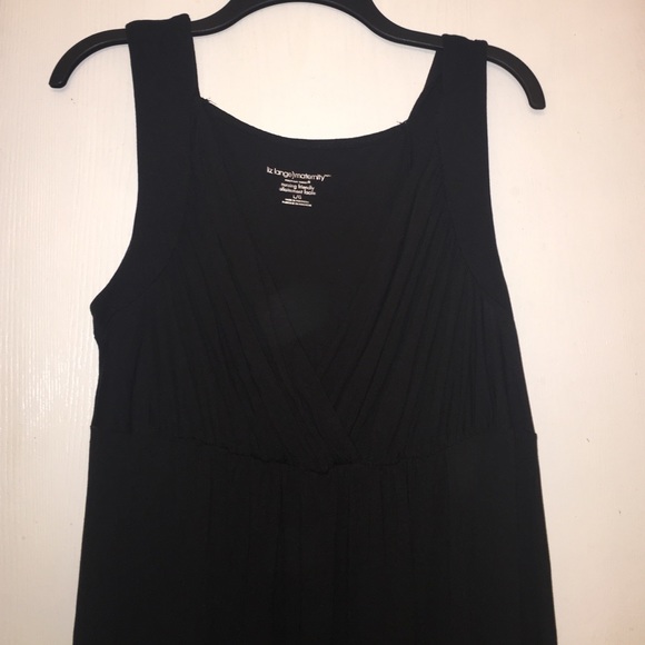 Black maternity maxi dress