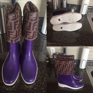 Fendi rain boots size 7 Women