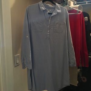 Chambray shirt dress