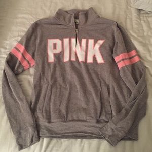 PINK three quarter zip up
