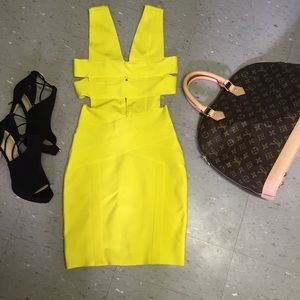 New!!!! Yellow bandage dress. Very cute❤️❤️❤️