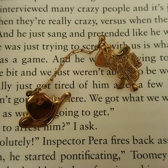 cowboy hat & saddle cowgirl pin