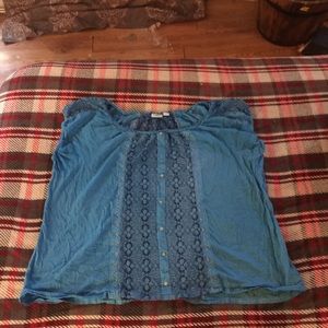 Blue Cato 26/28 plus size shirt