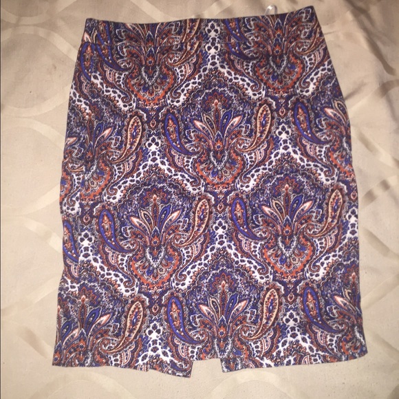 J. Crew paisley pencil skirt size 0