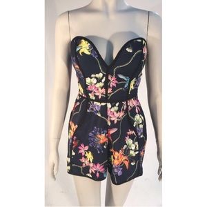 LF floral romper with back zip