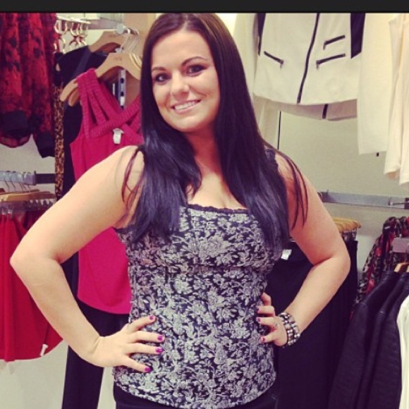 Black corseted Cami