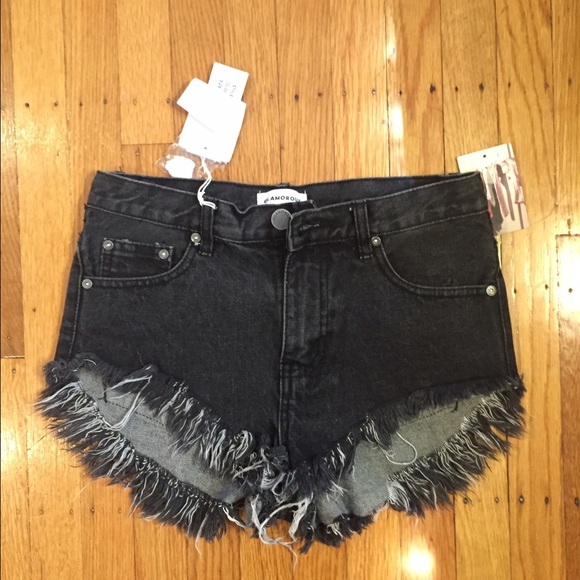 Black urban outfitters jean shorts