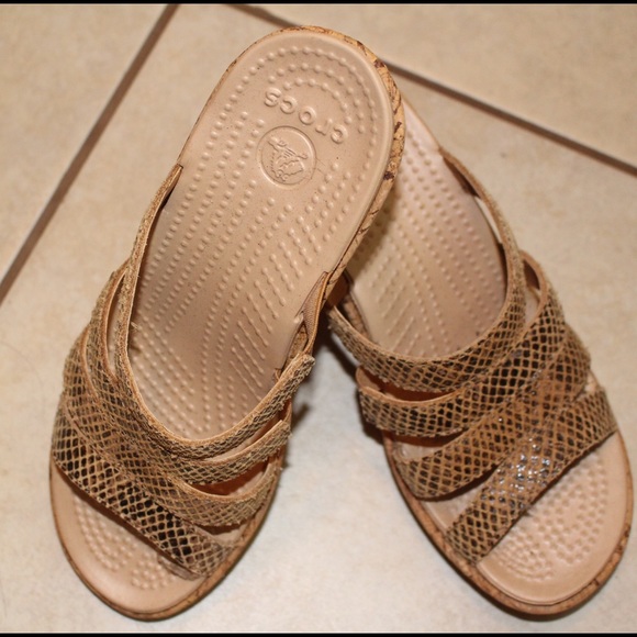 Crocs Snakeskin wedge shoes