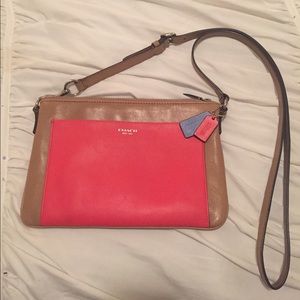 Coach color block satchel