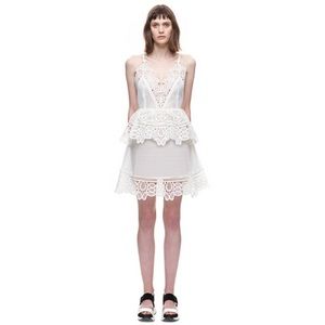 White Self Portrait Dress