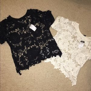 Short sleeve lace top