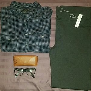 Polka Dot Long Sleeve Blouse 1X