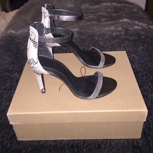 Strappy Python "Abbott" heel by Joie