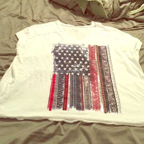 Lane Bryant American flag v-neck