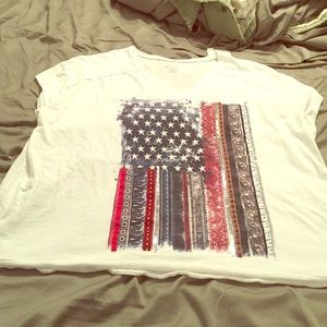 Lane Bryant American flag v-neck