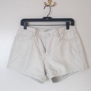 BCBGeneration White Faux Leather Shorts