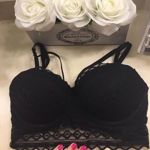 VS lace black bralette
