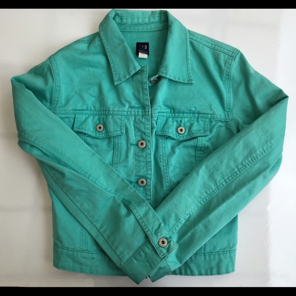 GAP teal jean jacket