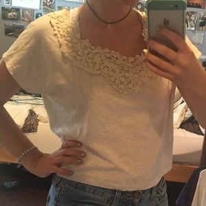 White fancy comfy top