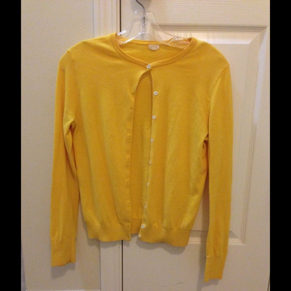 J. Crew Yellow Cardigan